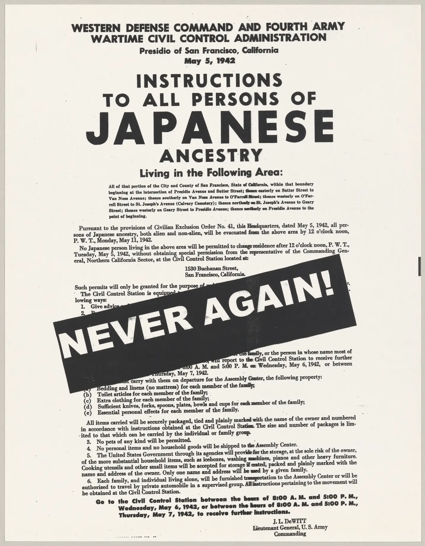 “Never Again!” Post-9/11 Flyer