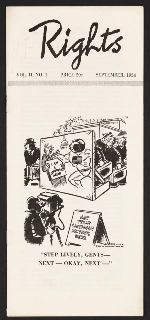 Pamphlet: “Rights, Vol. II, No. 1 (September 1954)”
