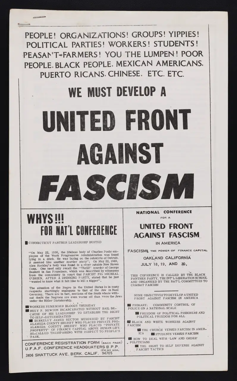 Packet: “We Must Develop a United Front Against Fascism” (1969)