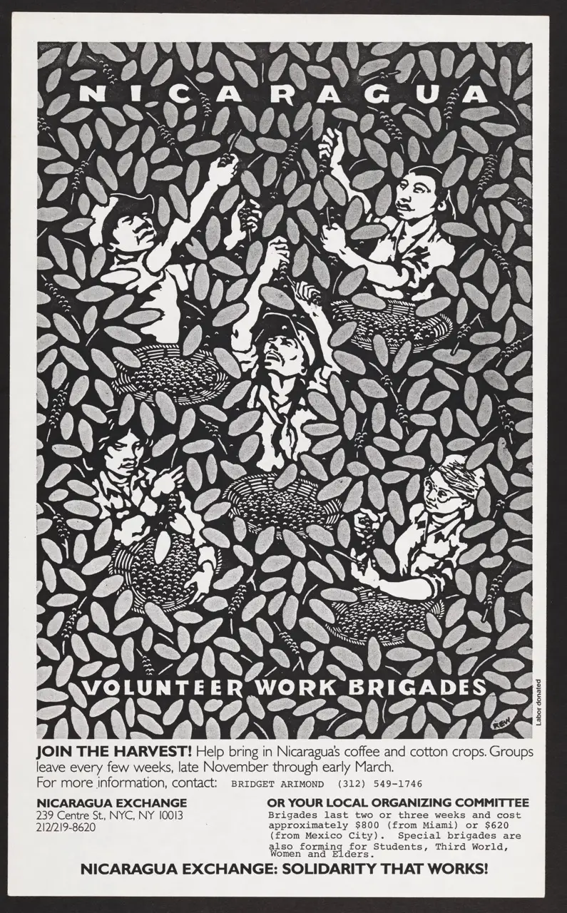 Poster: “Nicaragua Volunteer Work Brigades”